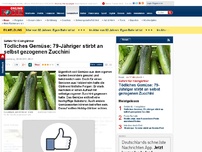 Bild zum Artikel: Gefahr für Kleingärtner - Gefährlicher Bitterstoff: 79-Jähriger stirbt an selbst gezogenen Zucchini