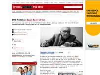 Bild zum Artikel: SPD-Politiker: Egon Bahr ist tot