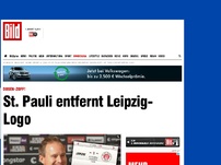 Bild zum Artikel: Dosen-Zoff - St. Pauli löscht das Leipzig-Logo