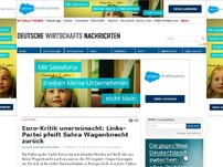 Bild zum Artikel: Euro-Kritik unerwünscht: Links-Partei pfeift Sarah Wagenknecht zurück