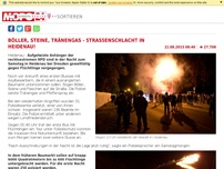 Bild zum Artikel: Böller, Steine, Tränengas - Straßenschlacht in Heidenau!