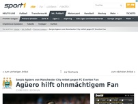 Bild zum Artikel: Agüero hilft ohnmächtigem Fan