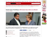 Bild zum Artikel: Gewalt gegen Flüchtlinge: SPD fordert klare Worte von Merkel