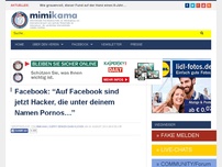 Bild zum Artikel: Facebook: “Auf Facebook sind jetzt Hacker, die unter deinem Namen Pornos…”