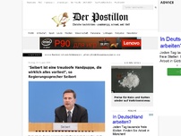 Bild zum Artikel: 'Seibert ist eine treudoofe Handpuppe, die wirklich alles vorliest', so Regierungs­sprecher Seibert