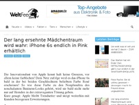 Bild zum Artikel: Der lang ersehnte Mädchentraum wird wahr: iPhone 6s endlich in Pink erhältlich