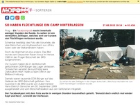 Bild zum Artikel: So haben Flüchtlinge ein Camp hinterlassen