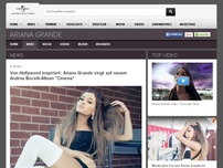 Bild zum Artikel: 27.08.2015 | Ariana Grande, Von Hollywood inspiriert: Ariana Grande singt auf neuem Andrea Bocelli-Album 'Cinema'