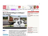 Bild zum Artikel: Bis zu 50 Flüchtlinge in Schlepper-Lkw erstickt