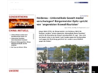 Bild zum Artikel: Heidenau - Linksradikale Gewalt medial verschwiegen? Bürgermeister Opitz spricht von 'angereisten Krawall-Touristen'