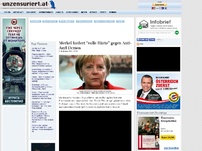 Bild zum Artikel: Merkel fordert 'volle Härte' gegen Anti-Asyl-Demos
