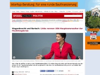 Bild zum Artikel: Wagenknecht und Bartsch: Linke nennen USA Hauptverursacher der Flüchtlingskrise