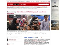 Bild zum Artikel: Zuwanderung: CSU-Politiker will Flüchtlinge auch nach Syrien abschieben