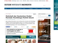 Bild zum Artikel: Mehrheit der Deutschen findet Merkels Flüchtlings-Politik falsch