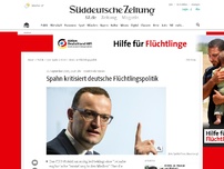 Bild zum Artikel: Streit in der Union: Spahn kritisiert deutsche Flüchtlingspolitik