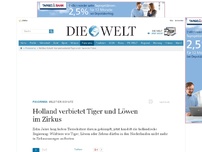 Bild zum Artikel: Wildtier-Schutz: Holland verbietet Tiger und Löwen im Zirkus
