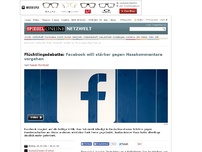 Bild zum Artikel: Flüchtlingsdebatte: Facebook will stärker gegen Hasskommentare vorgehen