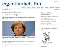Bild zum Artikel: Dokumentation: CSU-Basis fordert: Merkel muss weg!