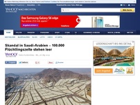 Bild zum Artikel: Skandal in Saudi-Arabien – 100.000 Flüchtlingszelte stehen leer