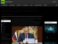 Bild zum Artikel: Putin ruft zu gemeinsamer Anstrengung gegen „Islamischen Staat“ auf