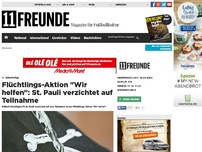 Bild zum Artikel: Flüchtlings-Aktion 'Wir helfen': St. Pauli verzichtet auf Teilnahme