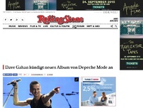 Bild zum Artikel: Dave Gahan kündigt neues Album von Depeche Mode an