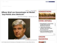 Bild zum Artikel: Offener Brief von Generalmajor an Merkel: 'Asyl-Politik ohne Weitsicht'
