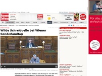 Bild zum Artikel: Wilde Schreiduelle bei Wiener Sonderlandtag