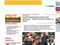 Bild zum Artikel: Sexuelle Gewalt gegen Frauen nicht tolerierbar! – Offener Brief einer Mutter an Merkel