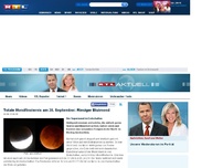 Bild zum Artikel: Totale Mondfinsternis am 28. September: Riesiger Blutmond - RTL.de