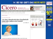 Bild zum Artikel: „In einer demokratischen Gesellschaft zeigt jeder jedem sein Gesicht“