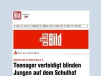 Bild zum Artikel: Schläger geht k. o. - Junge verteidigt Blinden auf dem Schulhof