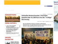 Bild zum Artikel: Gekaufte Demonstranten: Thüringen bezahlt über 41.000 Euro für die 'richtige' Gesinnung