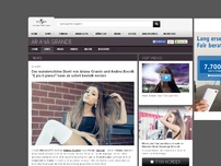 Bild zum Artikel: 25.09.2015 | Ariana Grande, Das wunderschöne Duett von Ariana Grande und Andrea Bocelli 'E piu ti penso' kann ab sofort bestellt werden