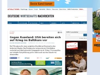 Bild zum Artikel: Gegen Russland: USA bereiten sich auf Krieg im Baltikum vor