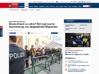 Bild zum Artikel: Blauer Brief aus Brüssel - Deutschland zu zahm? EU rügt lasche Ausweisung von abgelehnten Migranten