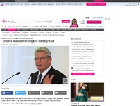 Bild zum Artikel: Gauck besorgt wegen Flüchtlingszahlen: 'Unsere Aufnahmefähigkeit ist begrenzt'