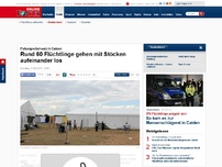 Bild zum Artikel: Polizeigroßeinsatz in Calden - Rund 60 Flüchtlinge gehen mit Stöcken aufeinander los