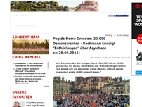 Bild zum Artikel: Pegida-Demo Dresden: Hier Live-Ticker vom Theaterplatz ab 18.30 Uhr (28.09.2015)