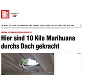 Bild zum Artikel: Aus Flugzeug geworfen - 10 Kilo Marihuana durchs Dach gekracht