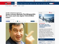 Bild zum Artikel: Bayerischer Finanz- und Heimatminister - 'Müssen über Zäune diskutieren' - Söder fordert besseren Grenzschutz