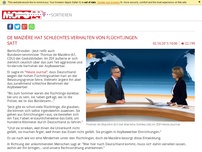 Bild zum Artikel: De Maizière hat schlechtes Verhalten von Flüchtlingen satt