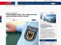 Bild zum Artikel: Gewalt und Respektlosigkeit - Polizeibeamtin klagt: „Wir verlieren immer mehr die Hoheit auf der Straße“