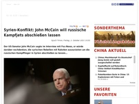 Bild zum Artikel: Syrien-Konflikt: John McCain will russische Kampfjets abschießen lassen