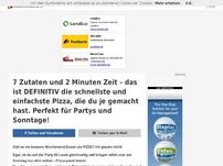 Bild zum Artikel: 7 Zutaten und 2 Minuten Zeit - das ist DEFINITIV die schnellste und einfachste Pizza, die du je gemacht hast. Perfekt für Partys und Sonntage!