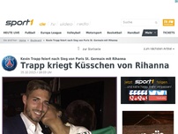 Bild zum Artikel: Trapp kriegt ein Küsschen von Rihanna