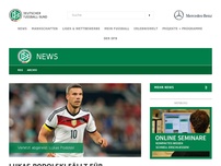 Bild zum Artikel: Lukas Podolski fällt für Länderspiele aus