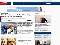 Bild zum Artikel: Belastungsprobe: - Fünf Gründe, warum die Flüchtlingsfrage Merkel das Amt kosten kann