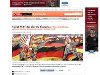 Bild zum Artikel: Henryk M. Broder über die Deutschen: 'Ein geduldiges, opferbereites, teilweise sogar blödes Volk'