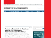Bild zum Artikel: Merkel entmachtet de Maizière: Kanzleramt übernimmt Koordination der Flüchtlinge